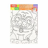 Jr Artist Canvas and Markers Set - Cat or Dog