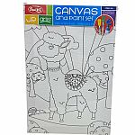 Jr Artist Canvas and Paint Set - Llama or Unicorn