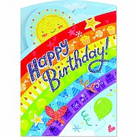 Trifold Rainbow Birthday Card  