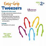 Easy Grip Preschool Tweezers Set of 12