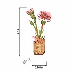 Modern Wooden Puzzle - Pink Carnation