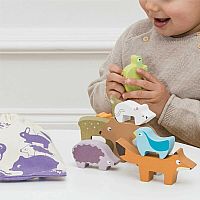 Wooden Stacking Woodland Animals & Storage Bag