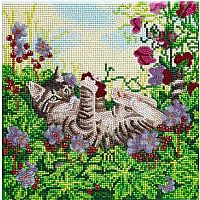 Crystal Art Medium Framed Kit - Playful Cat