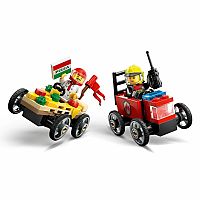 City: Pizza vs. Fire Truck Race Car Pack 