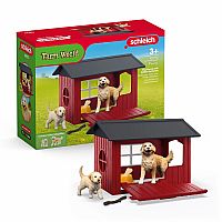 Farm World - Dog Kennel with Golden Retriever