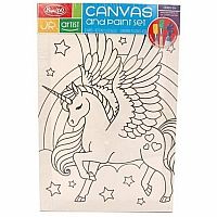 Jr Artist Canvas and Paint Set - Llama or Unicorn