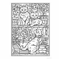 Creative Haven - It's a Cat's World! Coloring Book