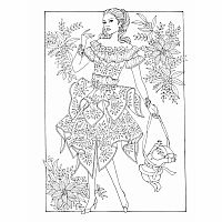 Creative Haven - Christmas Fantasy Fashions Coloring Book