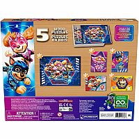 Paw Patrol the Mighty Movie 5 Wood Puzzle Set