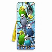 Budgies - 3D Bookmark.