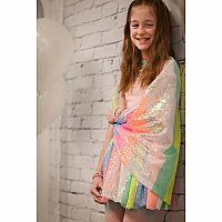 Stripy Sequins Cape Size 4-6