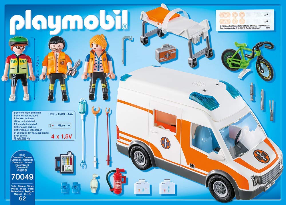 ambulance toy with flashing lights