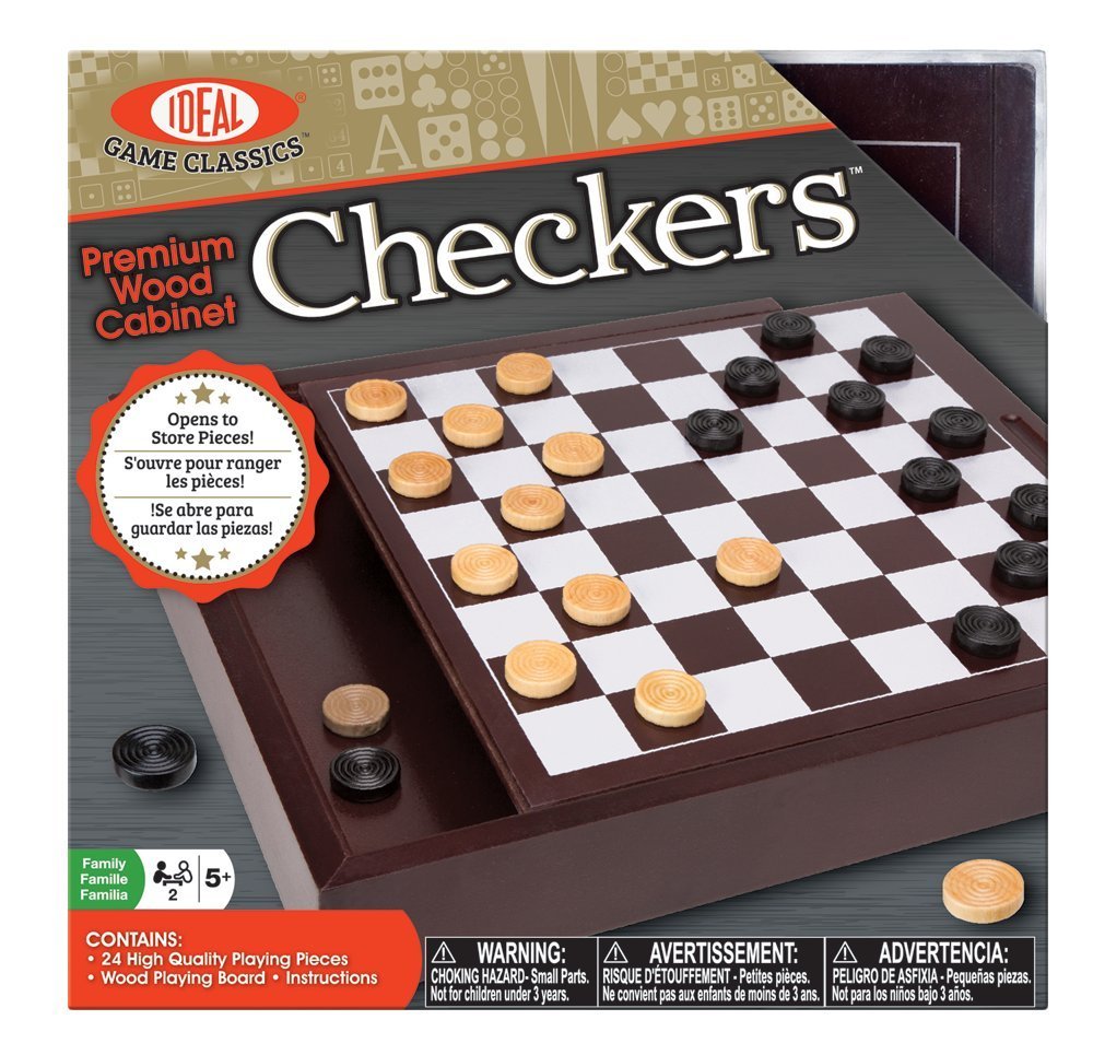 Premium Wood Cabinet Checkers - Toy Sense