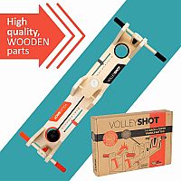 VolleyShot - Wooden 2-Player Tabletop Skill Game for Kids & Adults