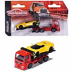 Majorette Trailer Edition - Yellow Ford GT & MAN TGS Tow Truck