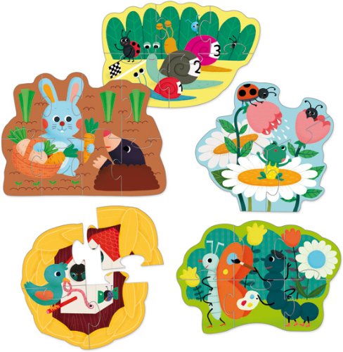 Garden - 5 Wooden Puzzles - Toy Sense