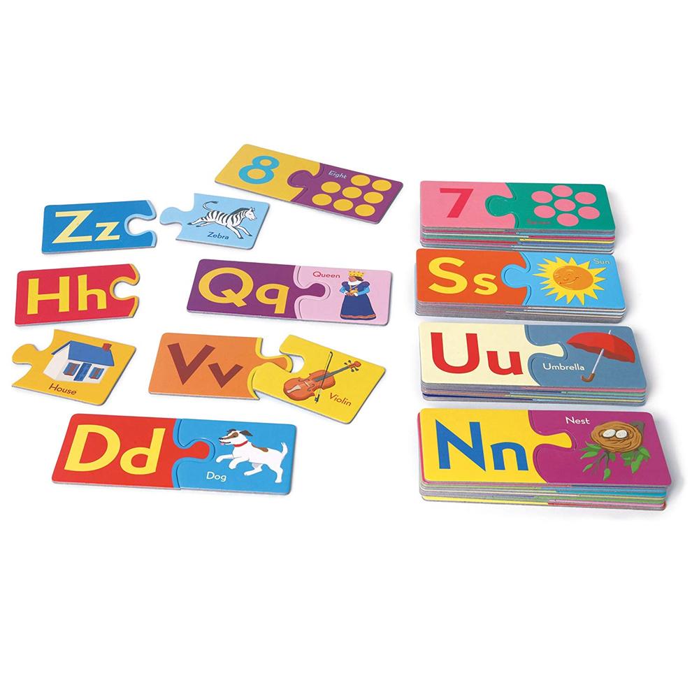 Alphabet & Number Puzzle Pairs Matching Game - Toy Sense