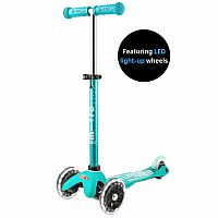 Mini Micro Deluxe LED Kickboard Scooter - Aqua