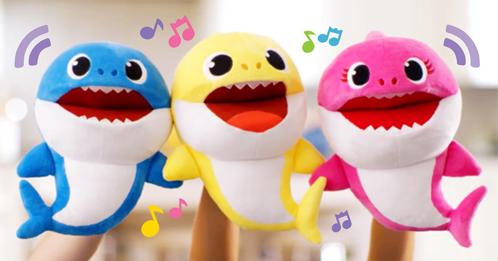 pinkfong baby shark singing stuffed animal