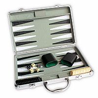 Backgammon - 15 inch Aluminum Case.