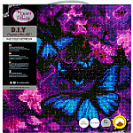 Crystal Art Medium Framed Kit - Blue Violet Butterflies.