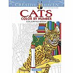 Creative Haven - Cats Color by Number Coloring Book