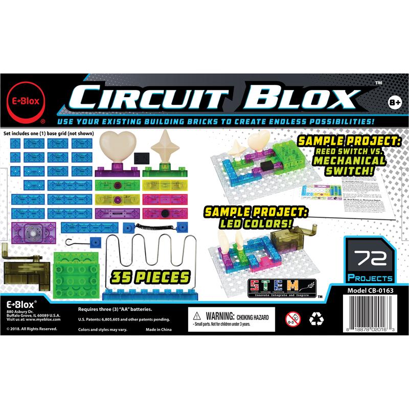 Circuit Blox 72 - Circuit Board Building Blocks - Toy Sense