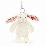 Blossom Cream Bunny 'Berry' Bag Charm - Jellycat