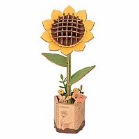 Modern Wooden Puzzle - Sunflower