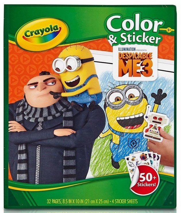 Despicable Me 3 Colour & Sticker Book Toy Sense