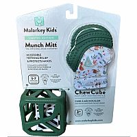 Munch Mitt and Chew Cube Holiday Gift Pack - Green 