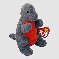 Emmet Grey Dinosaur - Ty Original Beanie Baby 30th Anniversary