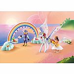 Princess Magic: Pegasus with Rainbow in the Clouds