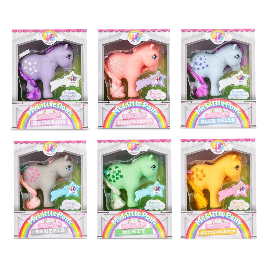 My Little Pony Classic 4 Collectible 40th Anniversary Ponies