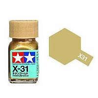 Gloss Titanium Gold - X-31 - Tamiya Color Enamel Paint.