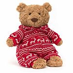 Bartholomew Bear in Winter Pajamas - Jellycat.