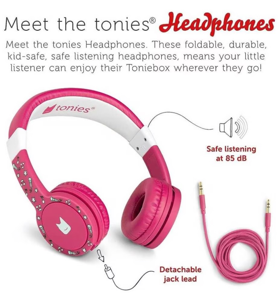 Tonies Headphones Pink. Toy Sense