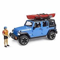 Jeep Wrangler Rubicon Unlimited with Kayak and Kayaker 