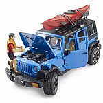 Jeep Wrangler Rubicon Unlimited with Kayak and Kayaker 