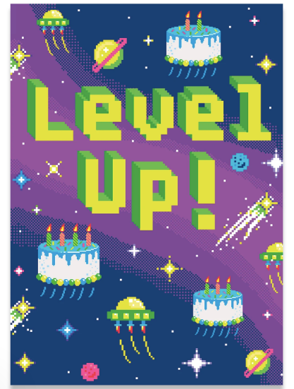 Level Up! Birthday Card - Toy Sense