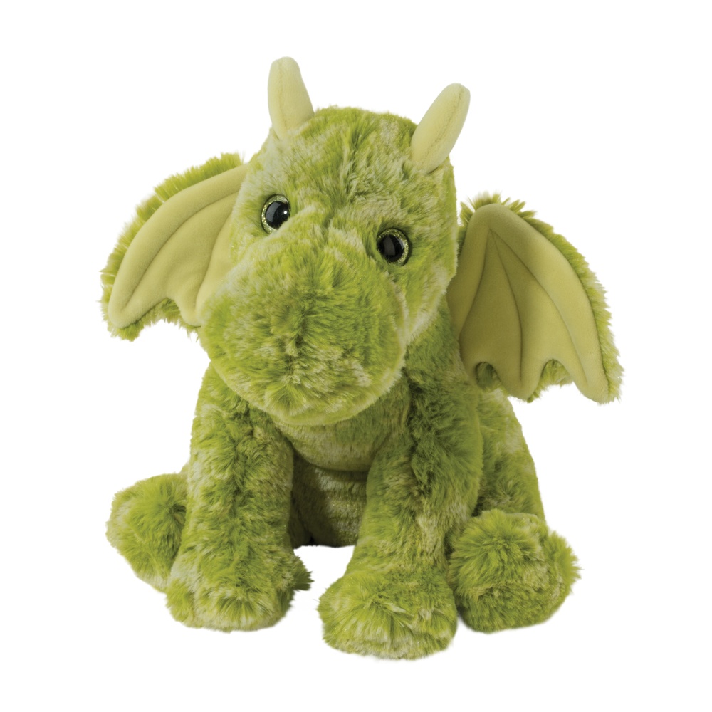 Lucian Green Sitting Dragon Softie. - Toy Sense