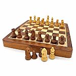 Folding Wooden Chess Set - 18cm