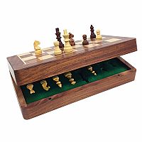 Folding Wooden Chess Set - 18cm