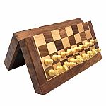 Folding Wooden Chess Set - 18cm