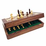 Magnetic Folding Wooden Chess Set - 30cm