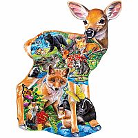 Fawn Friends - Shaped Puzzle Masterpieces Puzzle 