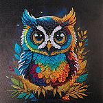 Crystal Art Medium Framed Canvas Kit - Owl  TS