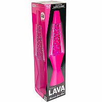 Pink Sparkles Lava Lamp, Pink Base - 14.5 inch