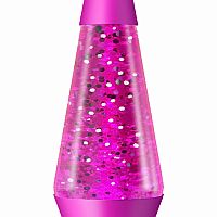 Pink Sparkles Lava Lamp, Pink Base - 14.5 inch