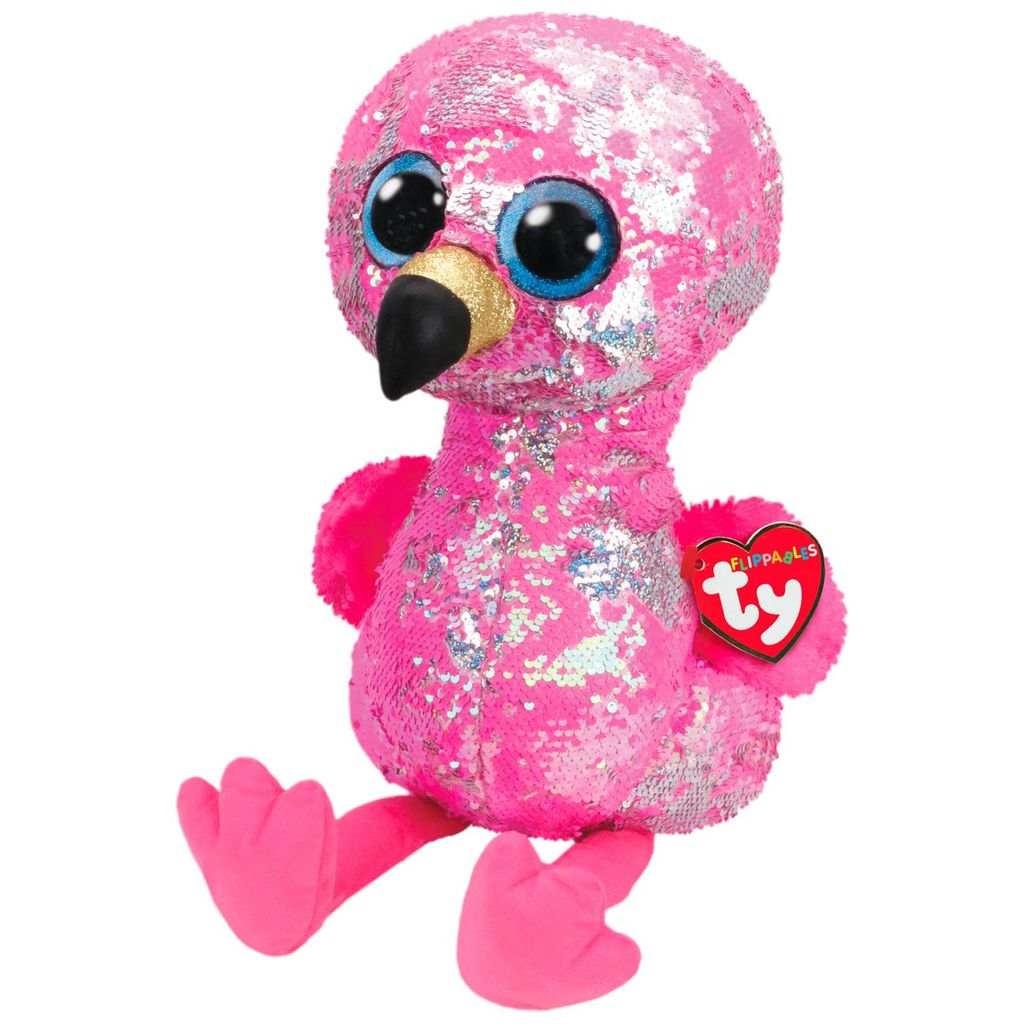 Pinky Flamingo Ty Flippables Large Retired Toy Sense